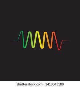 sound wave ilustration logo vector icon template