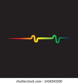sound wave ilustration logo vector icon template