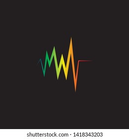 sound wave ilustration logo vector icon template