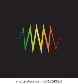 sound wave ilustration logo vector icon template