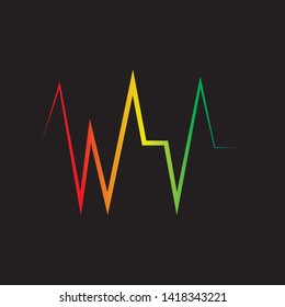 sound wave ilustration logo vector icon template