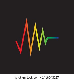 sound wave ilustration logo vector icon template