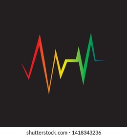 sound wave ilustration logo vector icon template