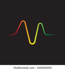sound wave ilustration logo vector icon template
