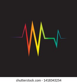 sound wave ilustration logo vector icon template