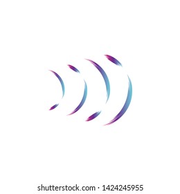 Sound wave ilustration logo vector icon template - Vector