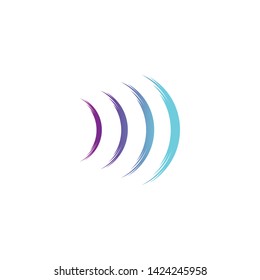 Sound wave ilustration logo vector icon template - Vector