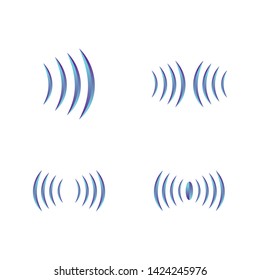 Sound wave ilustration logo vector icon template - Vector