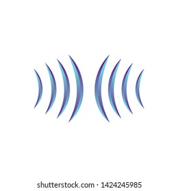 Sound wave ilustration logo vector icon template - Vector