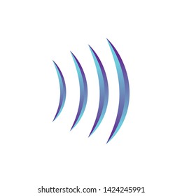 Sound wave ilustration logo vector icon template - Vector