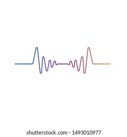 sound wave ilustration logo vector icon template
