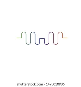 sound wave ilustration logo vector icon template
