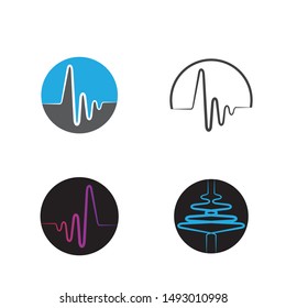 sound wave ilustration logo vector icon template
