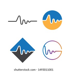 sound wave ilustration logo vector icon template
