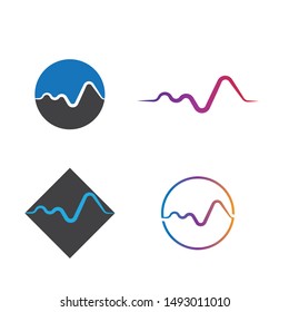 sound wave ilustration logo vector icon template
