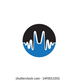 sound wave ilustration logo vector icon template
