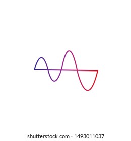 sound wave ilustration logo vector icon template
