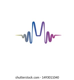 sound wave ilustration logo vector icon template
