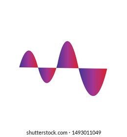 sound wave ilustration logo vector icon template
