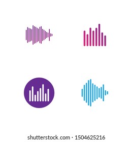 
sound wave ilustration logo vector icon template