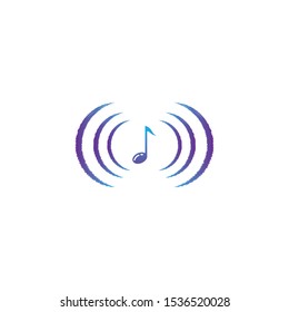 sound wave ilustration logo vector icon template