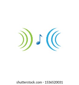 sound wave ilustration logo vector icon template