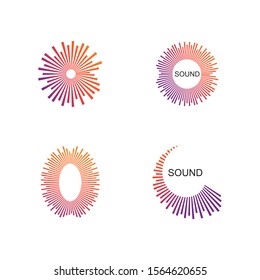 sound wave ilustration logo vector icon template