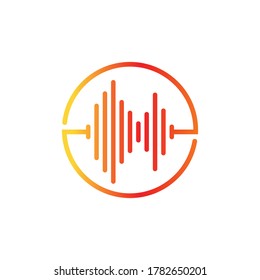 sound wave ilustration logo vector icon template