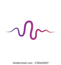 plantilla de icono vectorial del logotipo de la ilustración de la onda de sonido