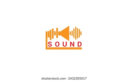 icono de vector de logotipo de ilustración de onda de sonido