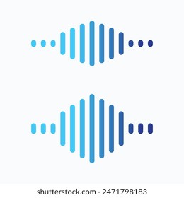 Plantilla de Vector con logotipo de ilustración de onda sonora