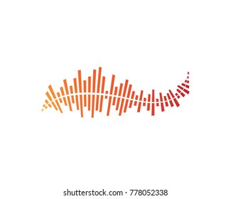 sound wave ilustration logo vector icon template