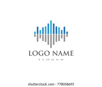 sound wave ilustration logo vector icon template