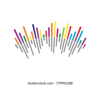 sound wave ilustration logo vector icon template