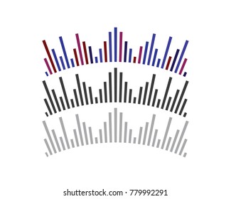 sound wave ilustration logo vector icon template