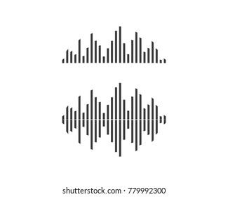 sound wave ilustration logo vector icon template