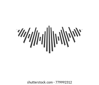 sound wave ilustration logo vector icon template
