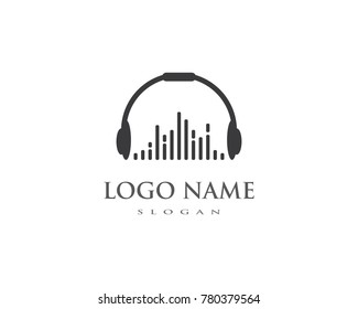 sound wave ilustration logo vector icon template