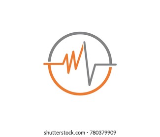 sound wave ilustration logo vector icon template