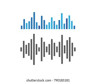 sound wave ilustration logo vector icon template