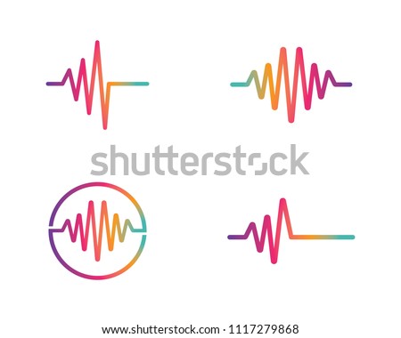 sound wave ilustration logo vector icon template