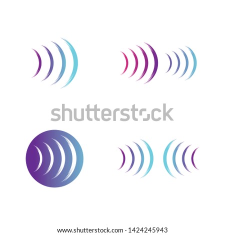 Sound wave ilustration logo vector icon template - Vector