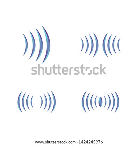Sound wave ilustration logo vector icon template - Vector