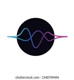 sound wave isolated icon