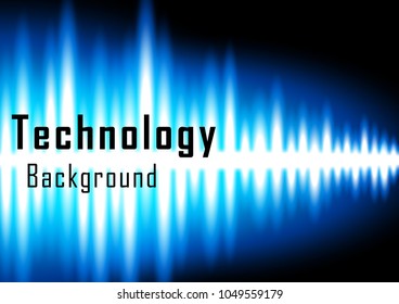 Sound wave with light style,Technology abstract, engineering and communication concept, Vector illustration background, Backdrop, wallpaper, template.