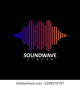 Icono vectorial de la onda de sonido o de la línea de sonido para aplicación de música y sitio web. Ilustración vectorial.


