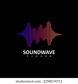 Sound Wave oder Sound Line Art Vektorsymbol für Musik App und Website. Vektorgrafik.

