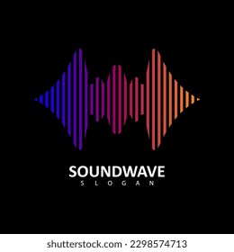 Sound Wave oder Sound Line Art Vektorsymbol für Musik App und Website. Vektorgrafik.

