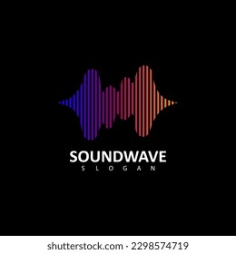 Sound wave or sound line art vector icon for music app and website. Vector illustration.

