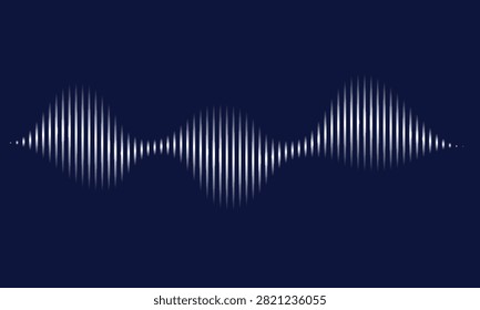 Sound wave line background, abstractblue equalizer with light effect, voice audio assistant, energy pulse beat. Vector soundwave illustration.